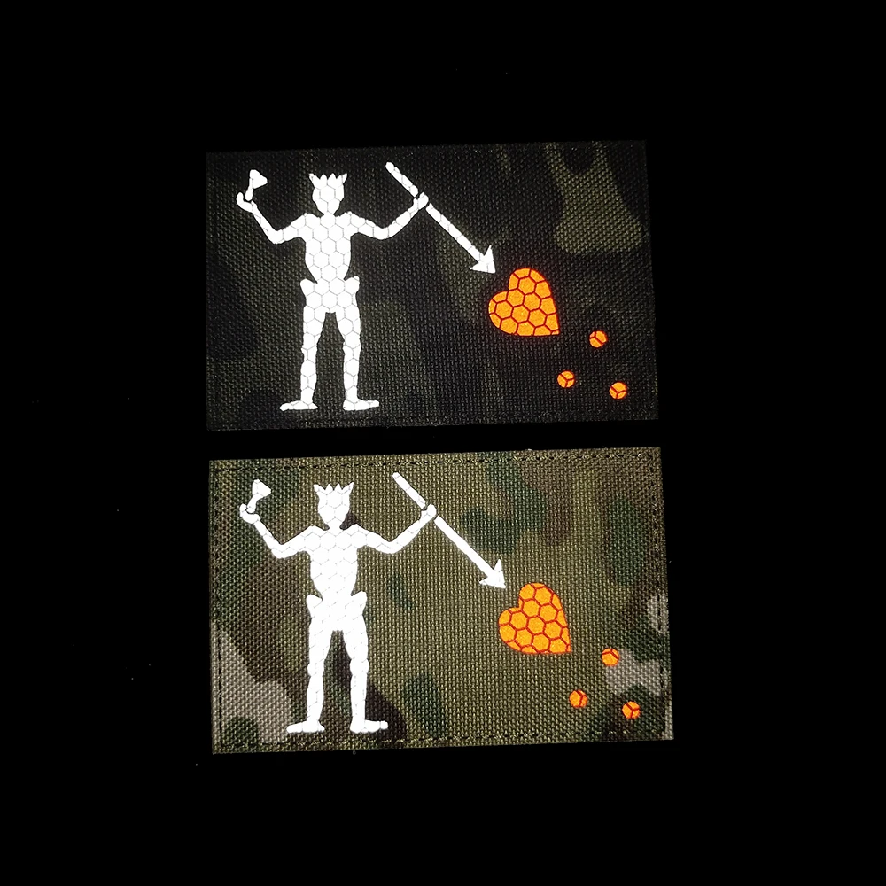 США флотская команда котиков зеркальные нашивки черная борода Пиратская эмблема