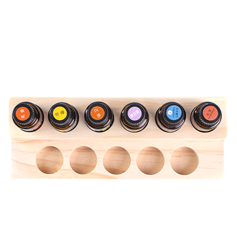 11 Compartments Essential Oil Display Stand Shelf Wooden Exquisite Rack With Grooves Can Hold 15ml Bottles #W0 | Дом и сад