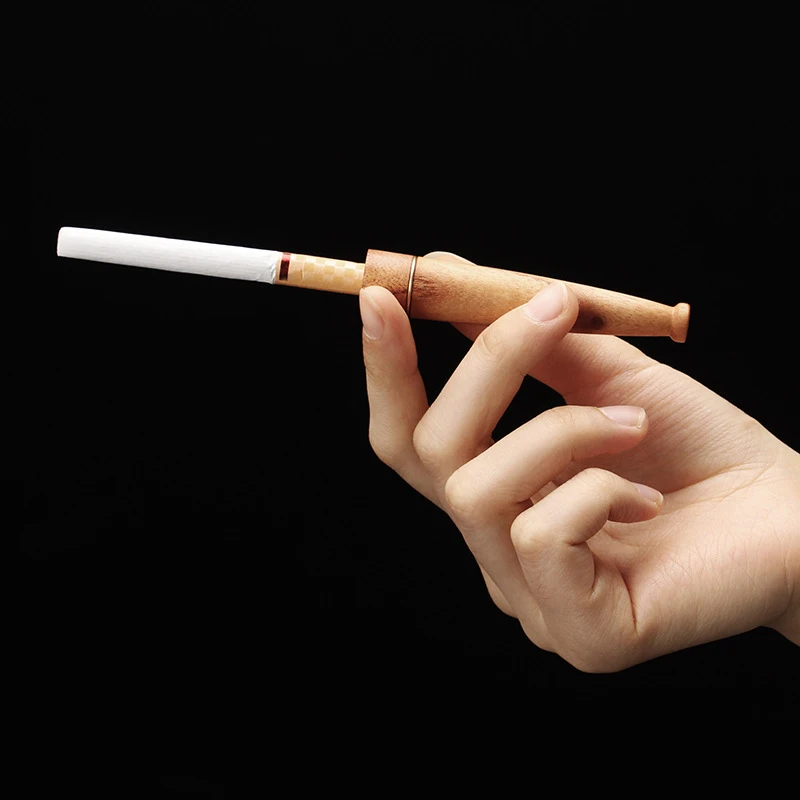 Деревянная трубка фильтр для табачных сигарет многоразовая курения мундштук