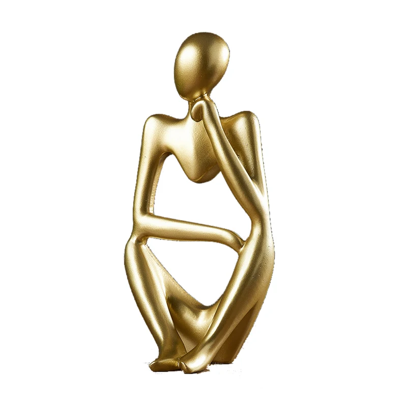 

Home Decoration Sculpture Statue Thinker Statue Resin Figurine Office Desktop Decor Handmade Crafts Sculpture Modern Art