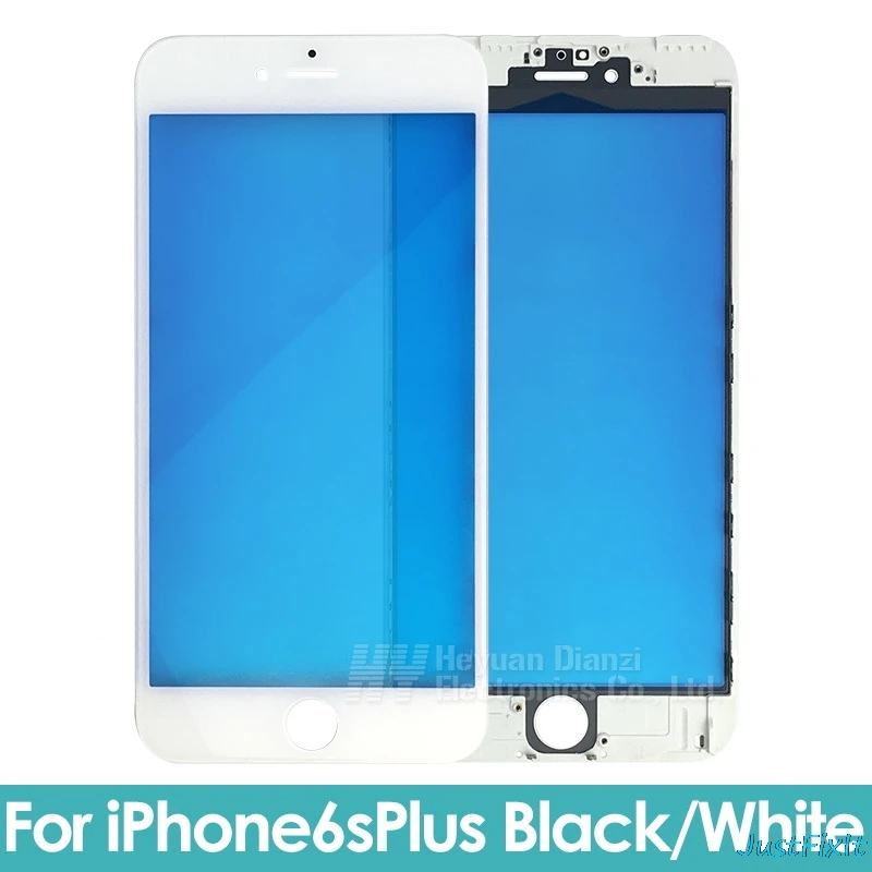 Сменный экран для iPhone 6/6s 6p/ 6sp/7/7p сменный Передний сенсорный ЖК стеклянный внешний объектив с рамкой черный и