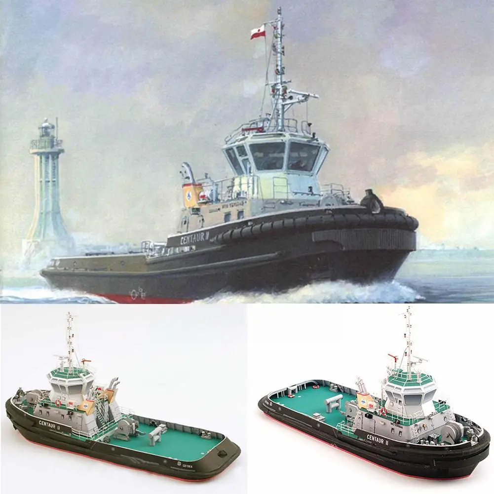

Polish Centaur II tug Paper Model Handmade DIY Paper 3D Paper 1:100 Model Art Cube Ship Material Safe Toy Gifts Kid C1Z2
