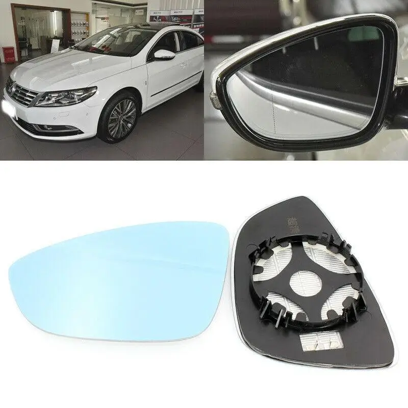 

Синее зеркало для Volkswagen CC 2010-2016, боковое зеркало двери, синее стекло с основанием, с подогревом, поворотная лампа