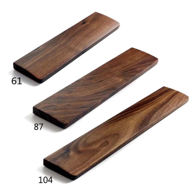 

Walnut Wooden Mechanical Keyboard Wrist Rest Ergonomic Wrist Pad 61 87 104 Keys