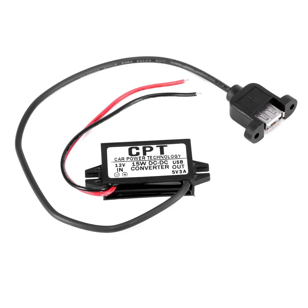 

Car Vehicles CPT UL5/CPT-UL-4 DC Converter Module 12V to 5V 3A 15W with Single/Double USB Output Power Adapter Car Charger