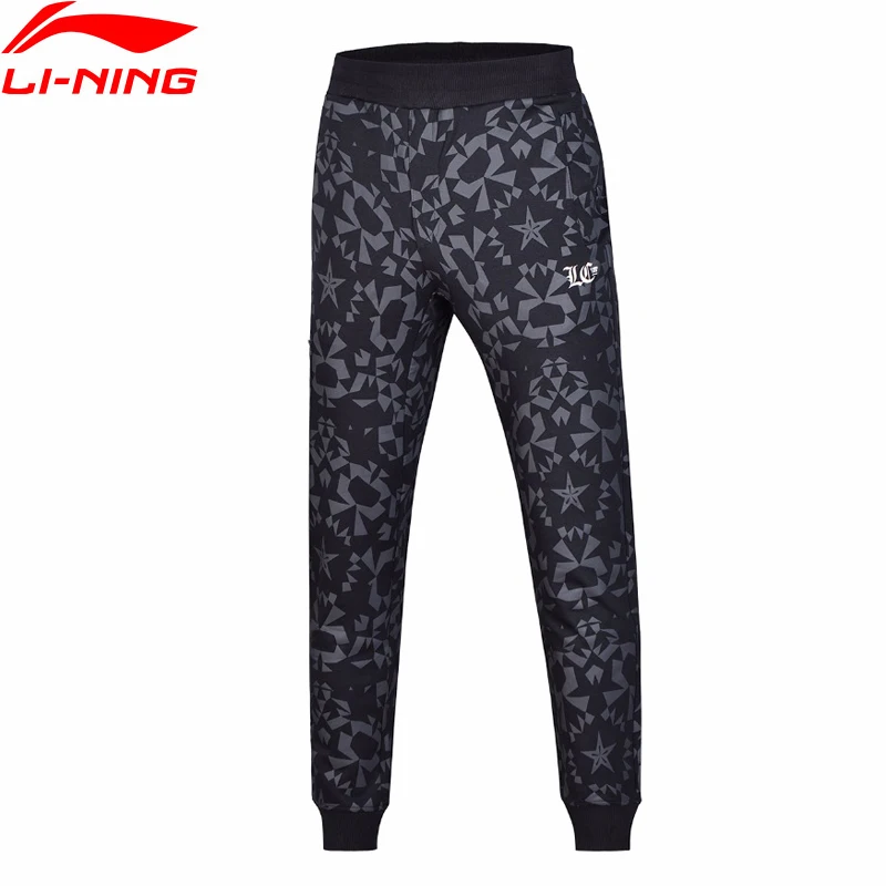 (Клиренс) Li Ning мужские спортивные штаны 13% полиэстер 87% хлопок обычная посадка