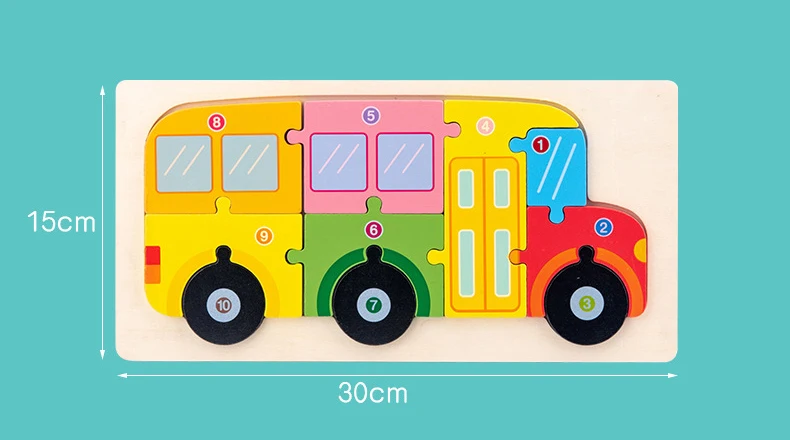 Большой Размеры мультфильм животных 3D деревянные головоломки для детей