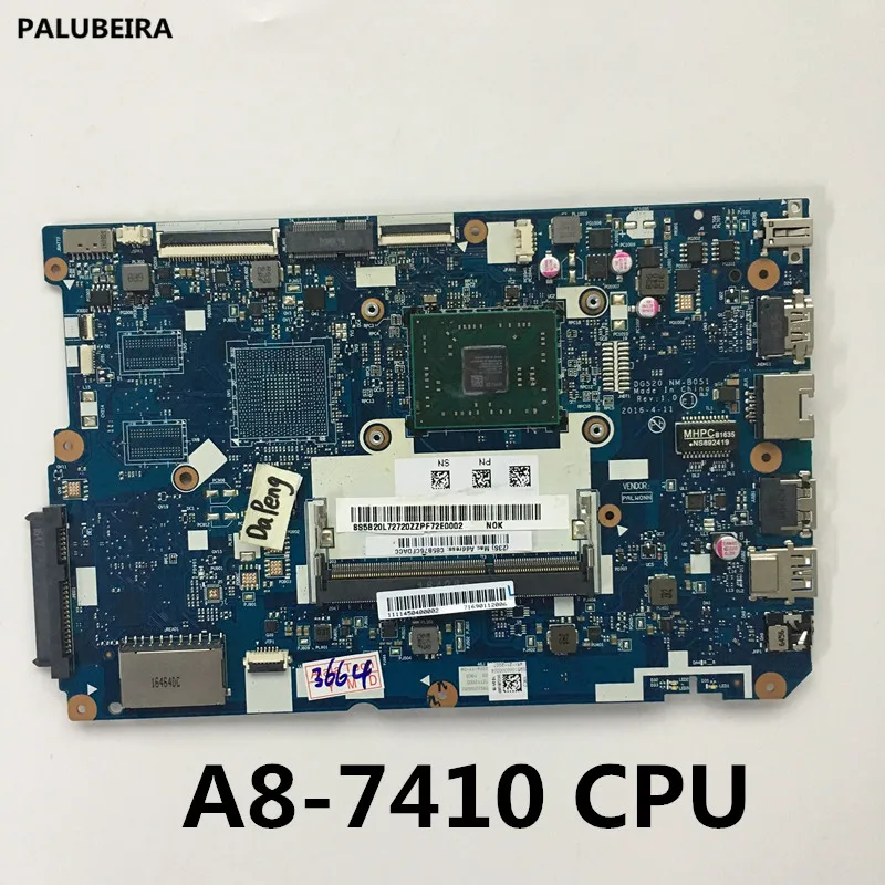PALUBEIRA основная плата для Lenovo Ideapad 110 15ACL Материнская ноутбука DG520 NM B051 с