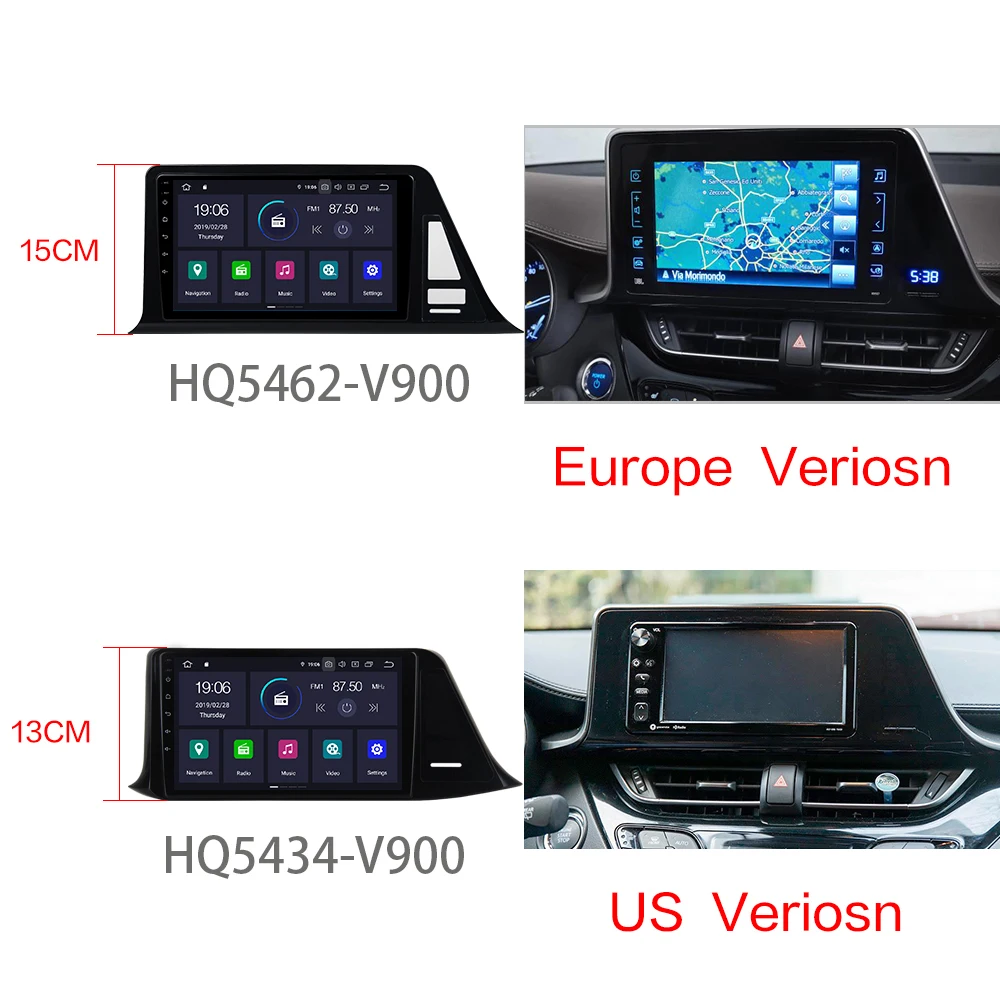Автомобильный мультимедийный 1 Din Android 9,0 Navi для Toyota C-HR CHR Авторадио Навигация gps головное устройство 4 Гб+ 64 Гб PX6