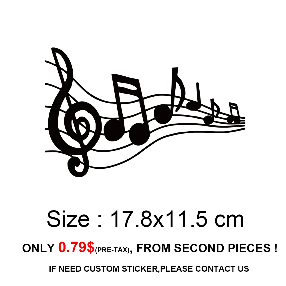 

Музыкальная нота Автомобильная Наклейка для автомобилей авто мотоцикл Бампер Окно Дверь кузов JAYJOE виниловая музыкальная Автомобильная наклейка s
