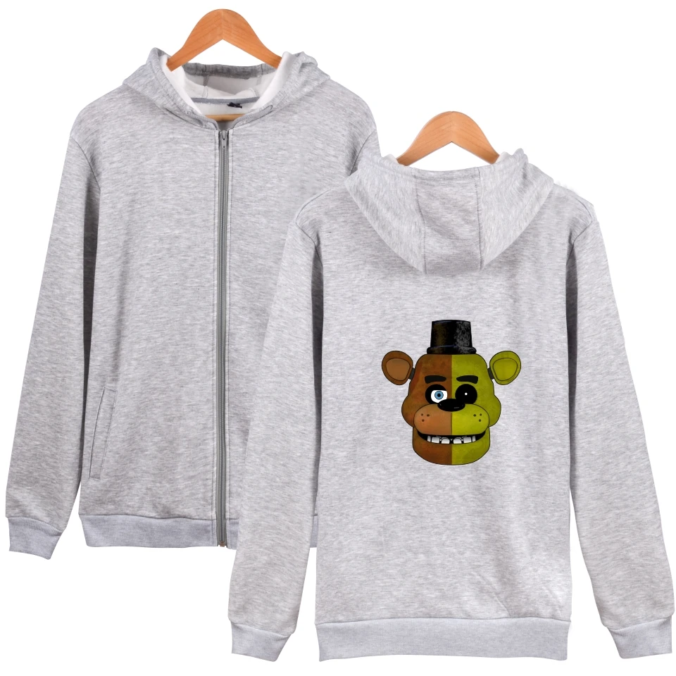 Толстовка Fnaf с мультяшным медведем для мужчин и женщин свитшот надписью Five Nights At