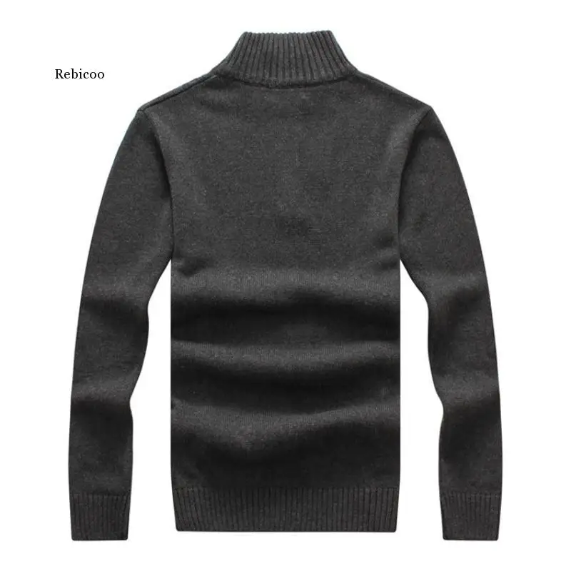 

Men's Sweater Park Zipper Pure-Colour Sanitary Clothes Pullover Chandail Blouse M-3Xl Plus Size Autumn Winter Eden Pull