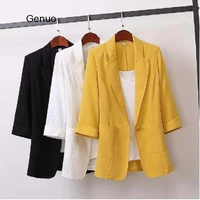 2020 summer thin women outerwear 4xl ladies office suit loose three quarter sleeve basic coat simple sunshine cardigan