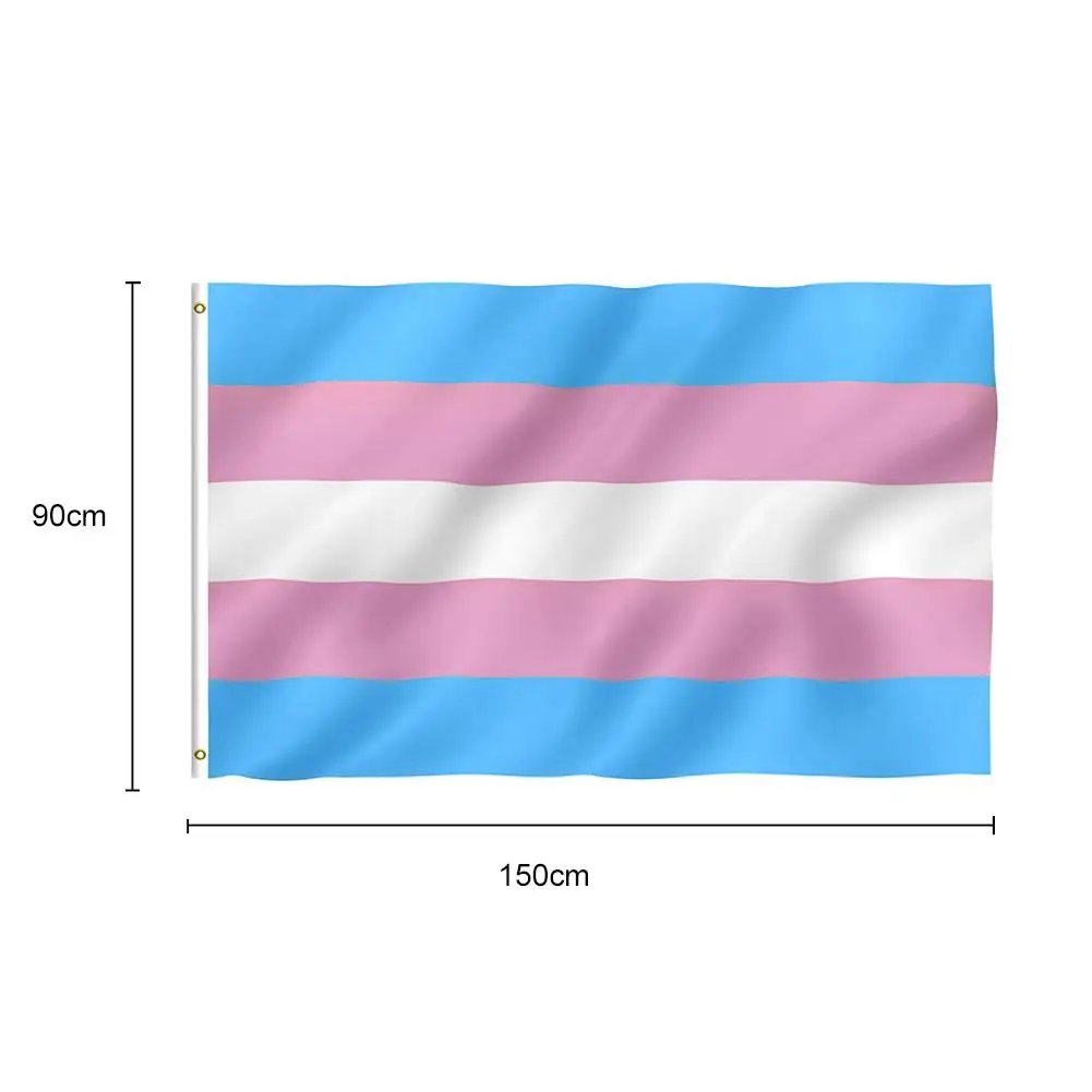 

90*150CM 3*5ft Rainbow Flag Club Outdoor Parade Flag House Banner Grommets Polyester Fade Proof Tansqender Flag Gay Flag