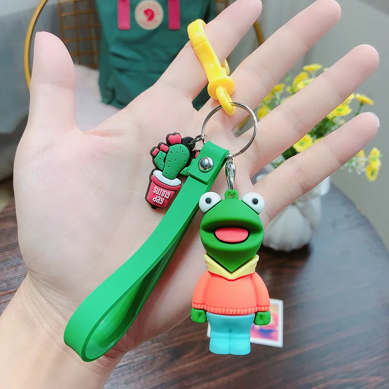 Корейский креативный мультяшный DIY брелок с дизайном лягушка женский Инс