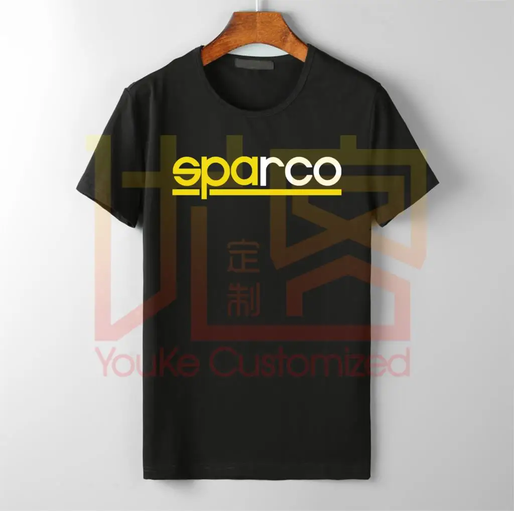SPARCO аксессуары автомобиль спортивный логотип Белый Черный Мужская футболка