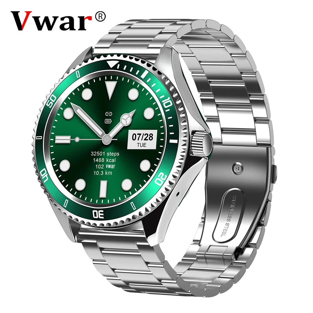 Vwar Роскошные Смарт часы Bluetooth монитор сердечного ритма спортивные фитнес трекер
