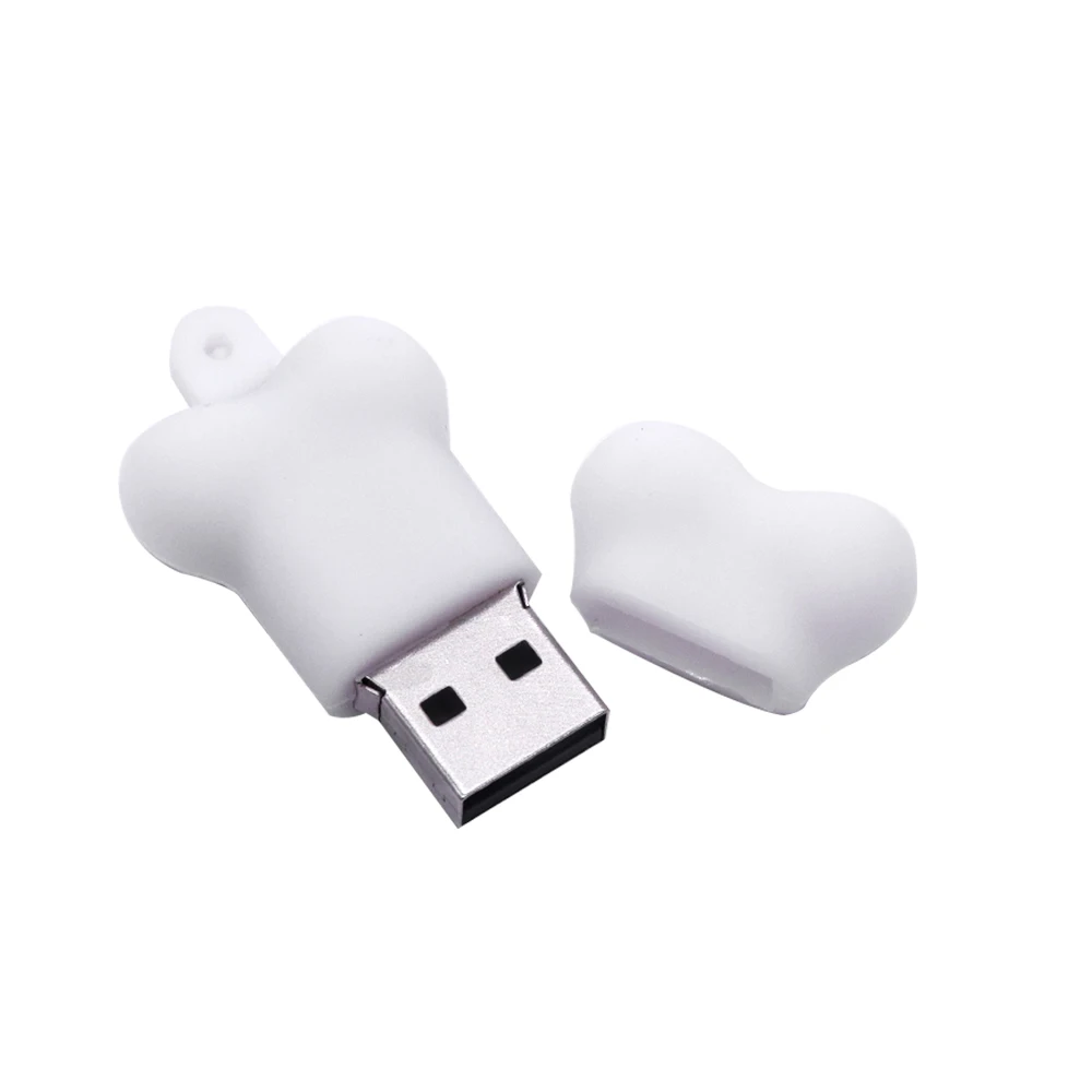 Флеш диск USB 2 0 Cartoon Bone 64 ГБ 32 128 МБ реальная емкость Pendrives U Disk креативная милая