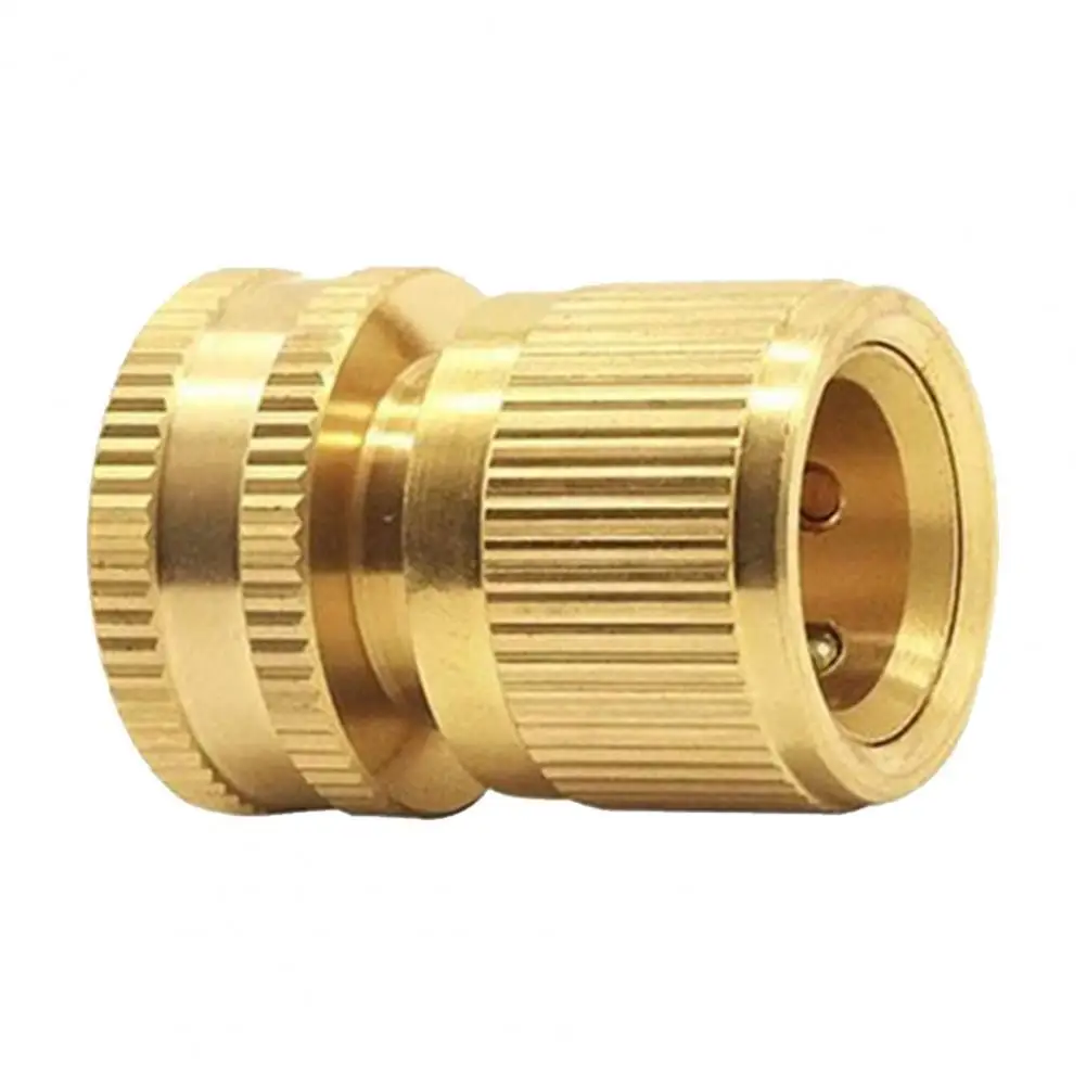 

Brass 2Pcs garden hose Quick Connector hose waterstop Connector copper irrigation hose for water