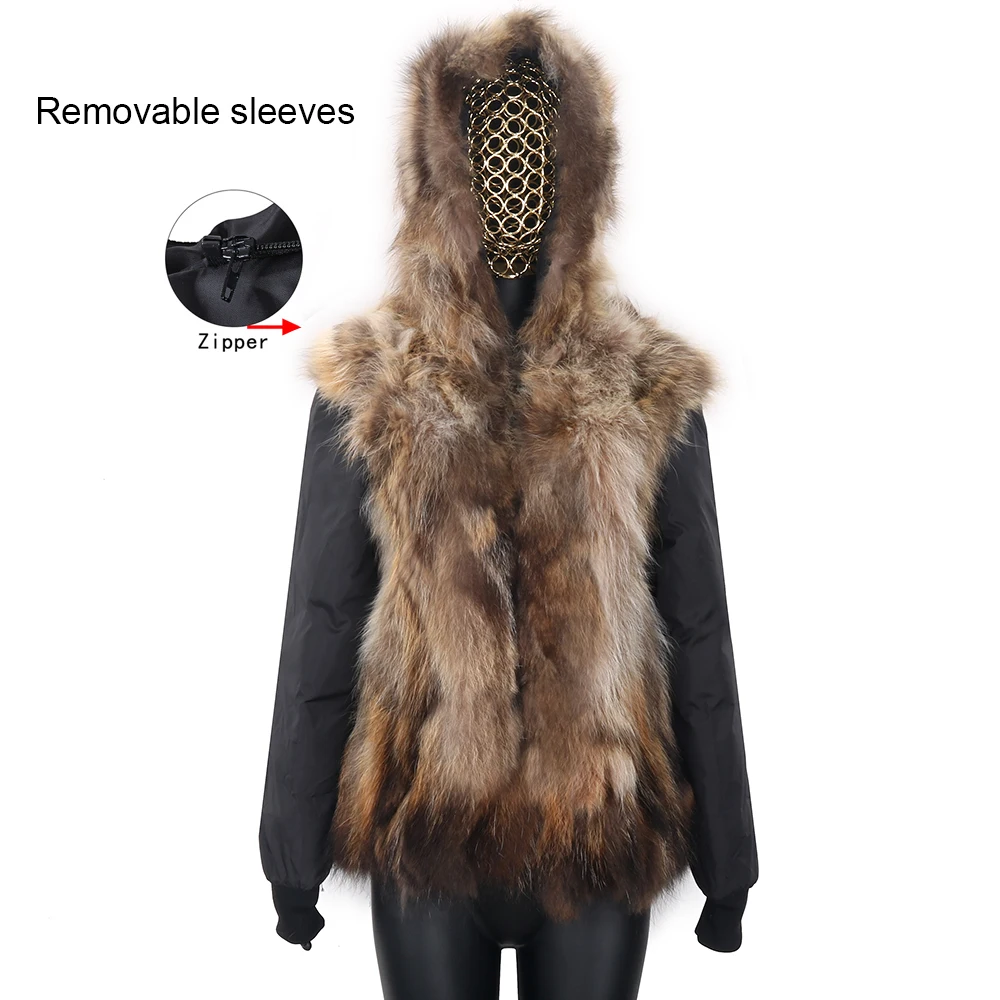 Women Winter Jacket Real Fur Coat Waterproof Parkas Ladies Outerwear Fashion Streetwear New Brand Designer Casual Clothing