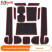 newest for suzuki swift 2018 2019 2020 anti slip car door groove mat latex non slip mats interior cup pad car styling 12pcs