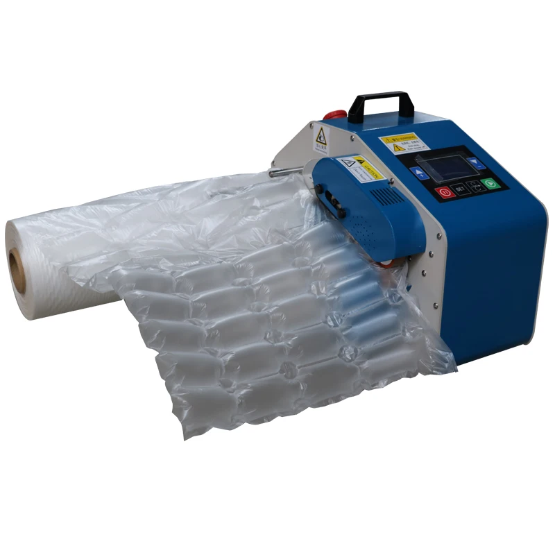 

Factory price mini cushion air filling machine plastic air bag filling machine