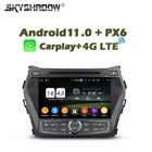 Автомобильный беспроводной DVD-плеер Carplay, 720P, Android 11,0, 8 ГБ + 128 ГБ, GPS, RDS, радио, Wi-Fi, Bluetooth, для Hyundai IX45 Santa Fe 2013 2014