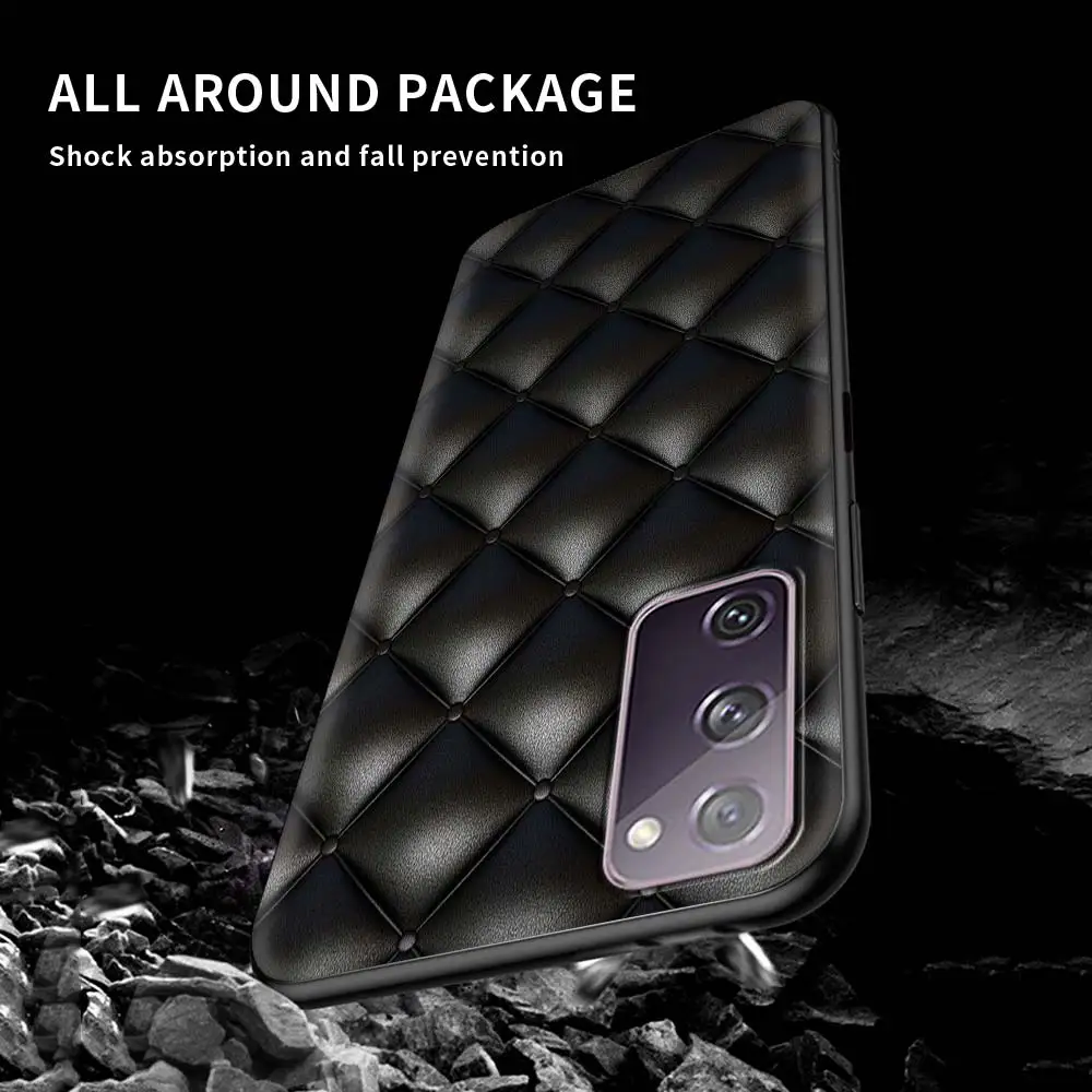 

Phone Case For Samsung S20 FE S21 S10 S9 Plus S8 S10 Capa for Galaxy Note 20 Ultra 10 Lite 9 Soft Cover Leather Pattern