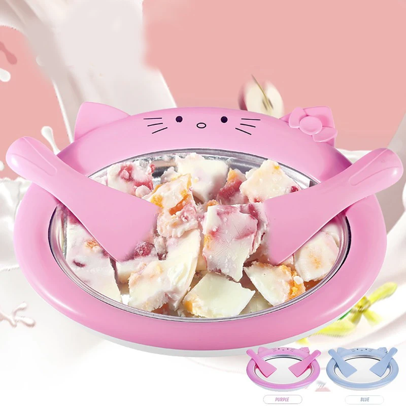 

Cartoon Mini Ice Cream Maker Fried Yogurt Machine Summer Cool Ice Cream Maker Ice Cream Roller Rolling Machine For Kids Children