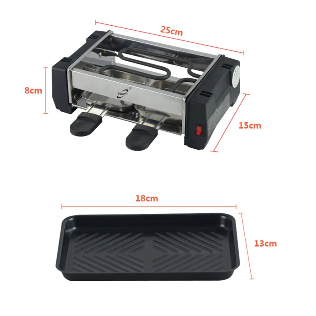 

Electric Indoor Searing Grill Bbq Grill Removable Grill Griddle Plates Smokeless Easy-to-Clean Nonstick BBQ Grill Barbecue Tool