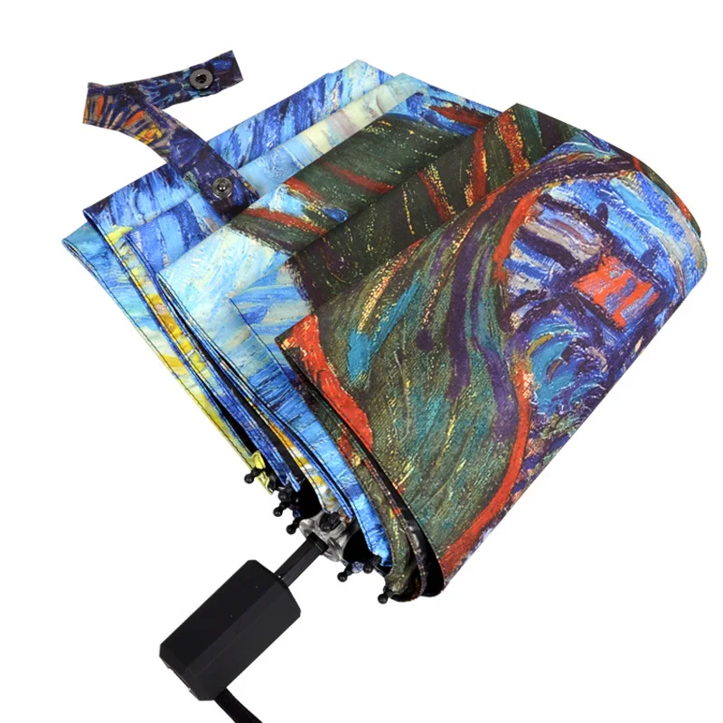 

Складной солнцезащитный зонт, виниловый Зонт с защитой от УФ-лучей, солнечный и дождливый двойной Звездный ночной зонт