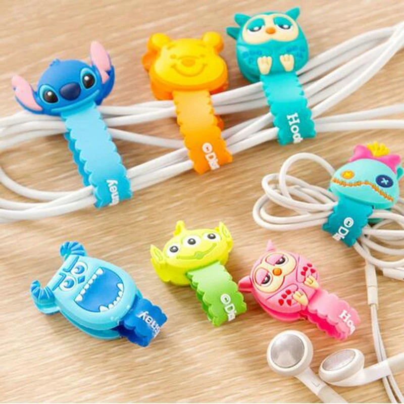 

Multipurpose Cartoon Charger USB Cable Bobbin Winder Data line Protector Earphone Wire Cord Organizer Management fastener fixer