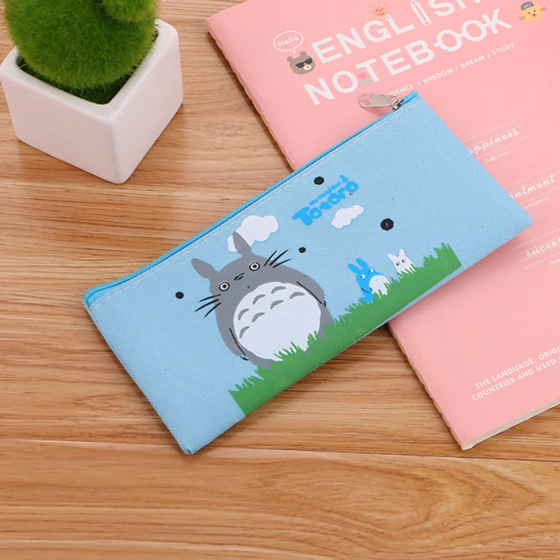 

1PC Cartoon Cute Canvas Pencil Bag Student Study Stationery Pencil Case Cartoon Animal Pencil Bag