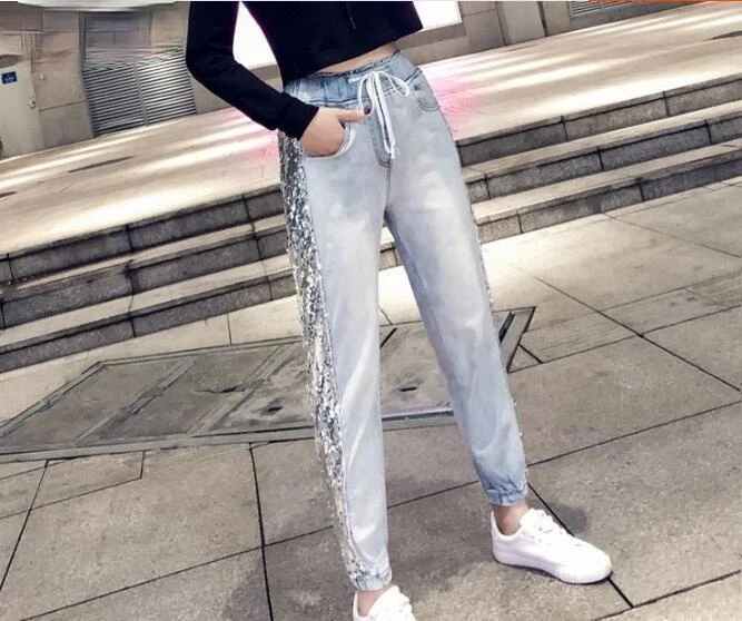 

Zoulv 2021 Spring Denim Striped Jeans for Female Jeans Pants Blue Patchwork Pants Skinny Jeans New Women High Waist Jeans