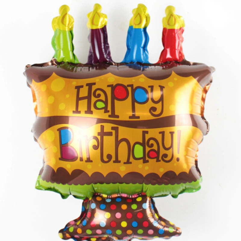 

happy birthday mini Chocolate cake balloon foil balloons for party supplies 48*26cm