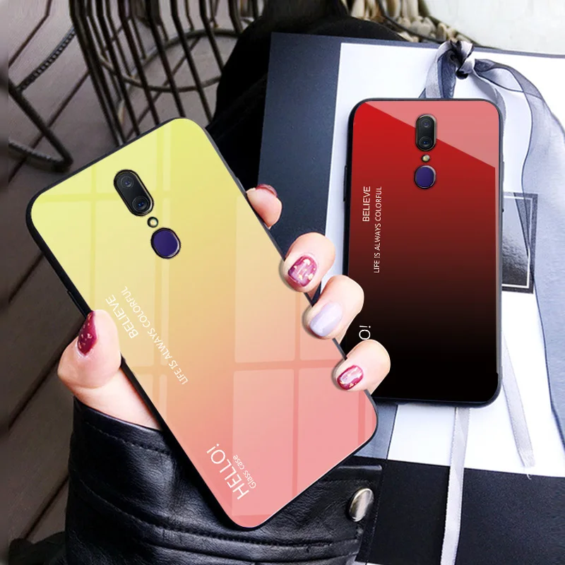Градиентный чехол для OPPO Realme 1 2 3 Pro F11 X C2 K3 Reno Z 10x zoom | Мобильные телефоны и