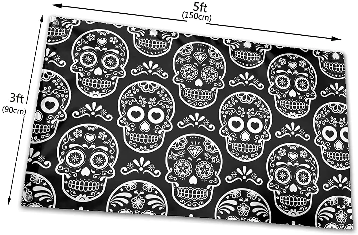 Мексиканский сахарный череп Хэллоуин конфеты Череп комнатные флаги флагами