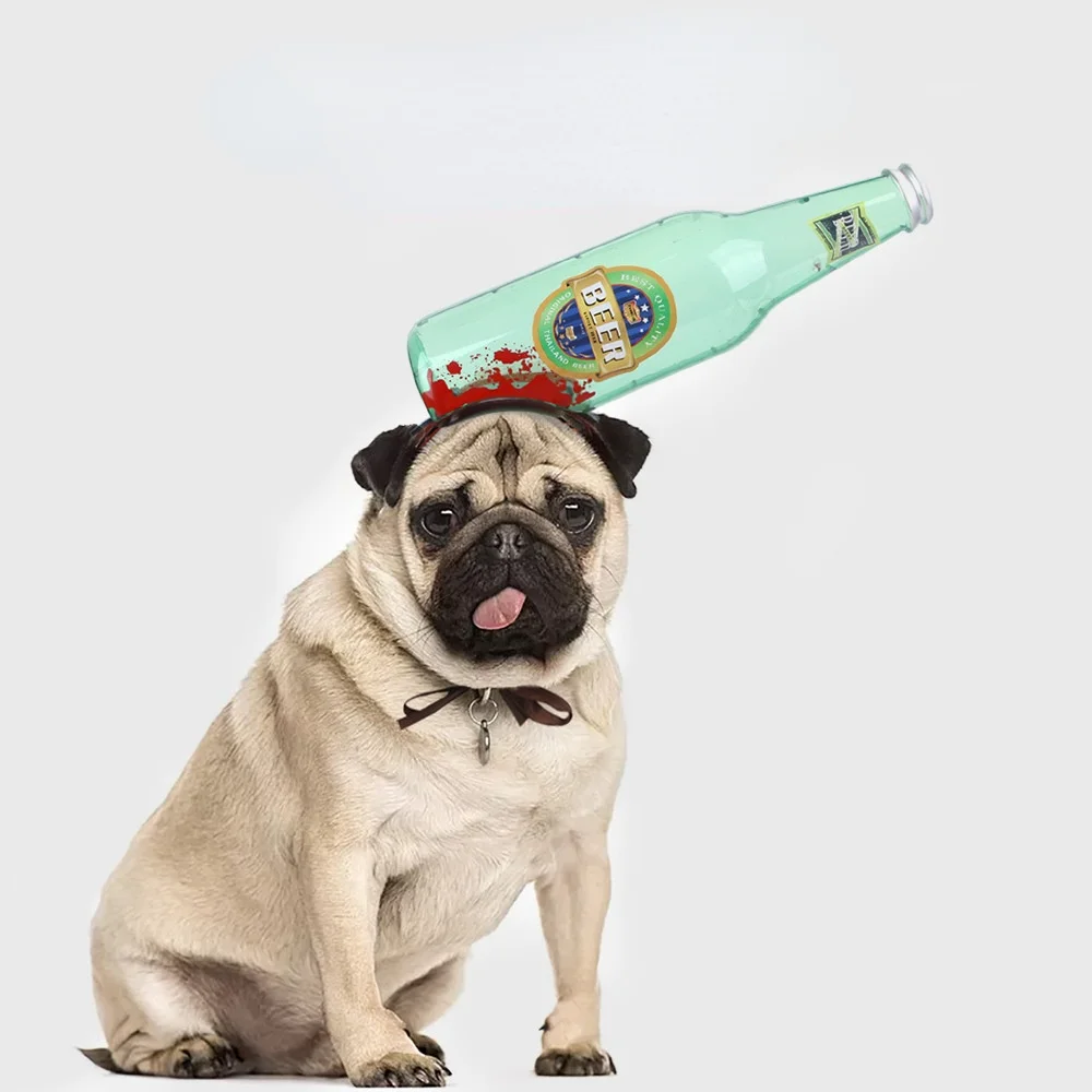 

Dog Supplies Dog Headgear Head Suit Dress Up Tricky Props Pet Halloween Pet Tricky Headgear Headgear Hat Funny Decoration Tool