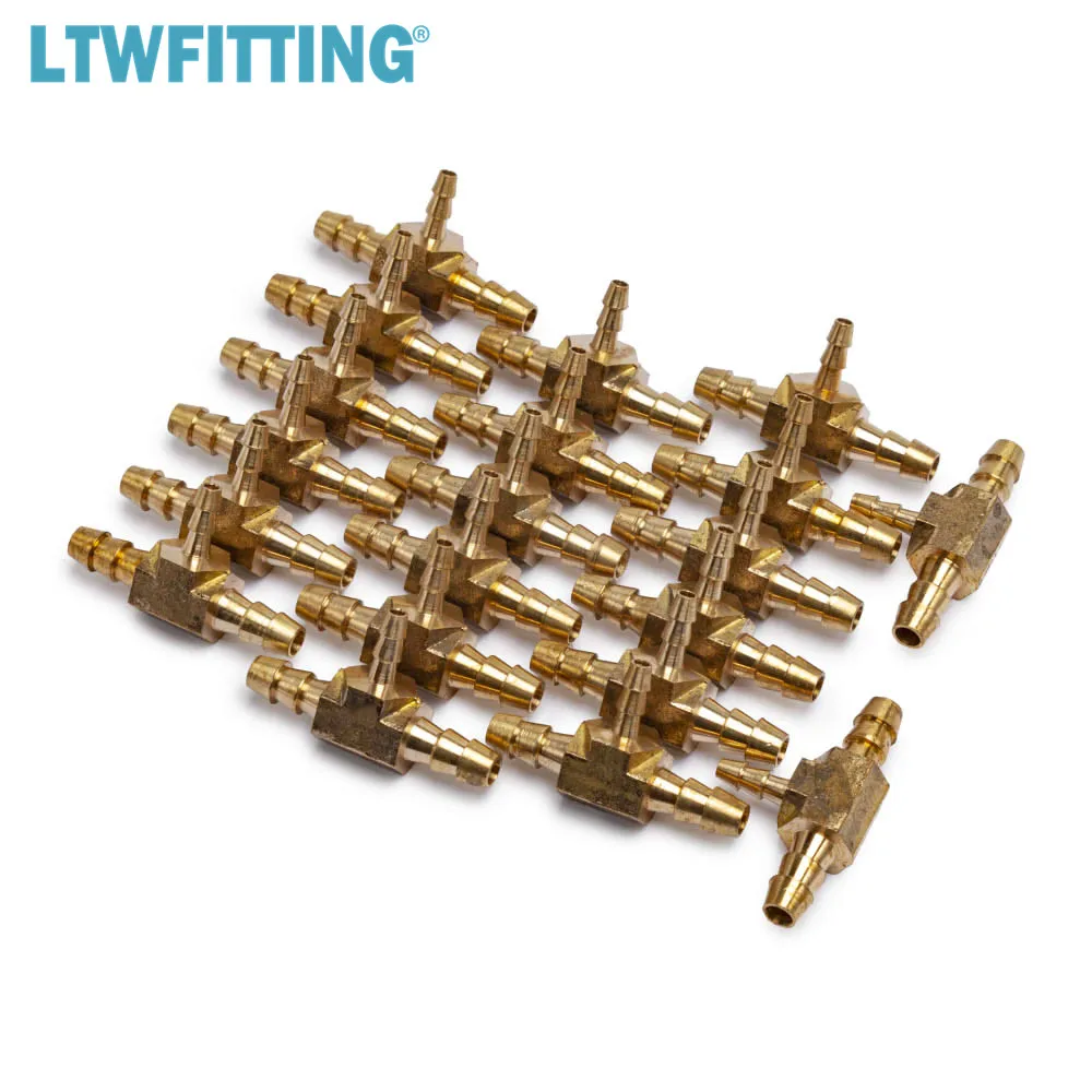 Латунный штуцер LTWFITTING тройник с зазубринами 1/4 дюйма x 1/8 шланг для топливной