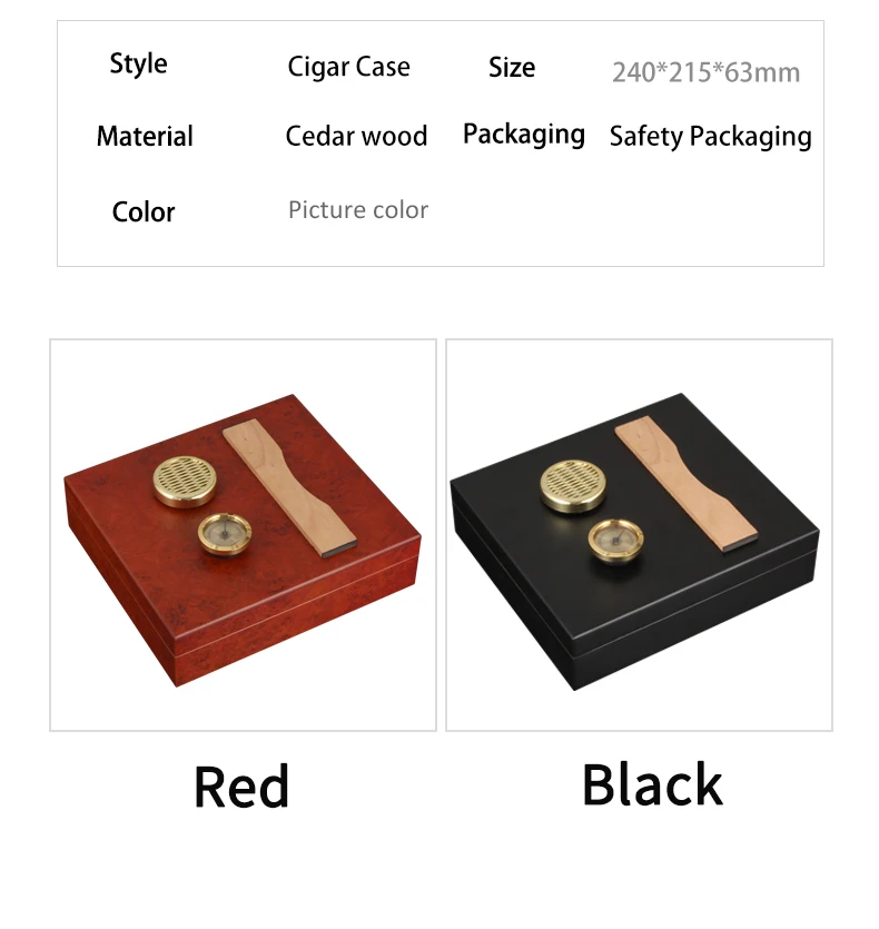 Аксессуары для сигар COHIBA, чехол для путешествий с гигрометром и увлажнителем из кедрового дерева