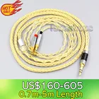 LN006994 8 ядер, 99% чистого серебра + позолоченный кабель для наушников, с прозрачным фокусным расстоянием, Elex Elegia Stellia, гарнитура, наушники