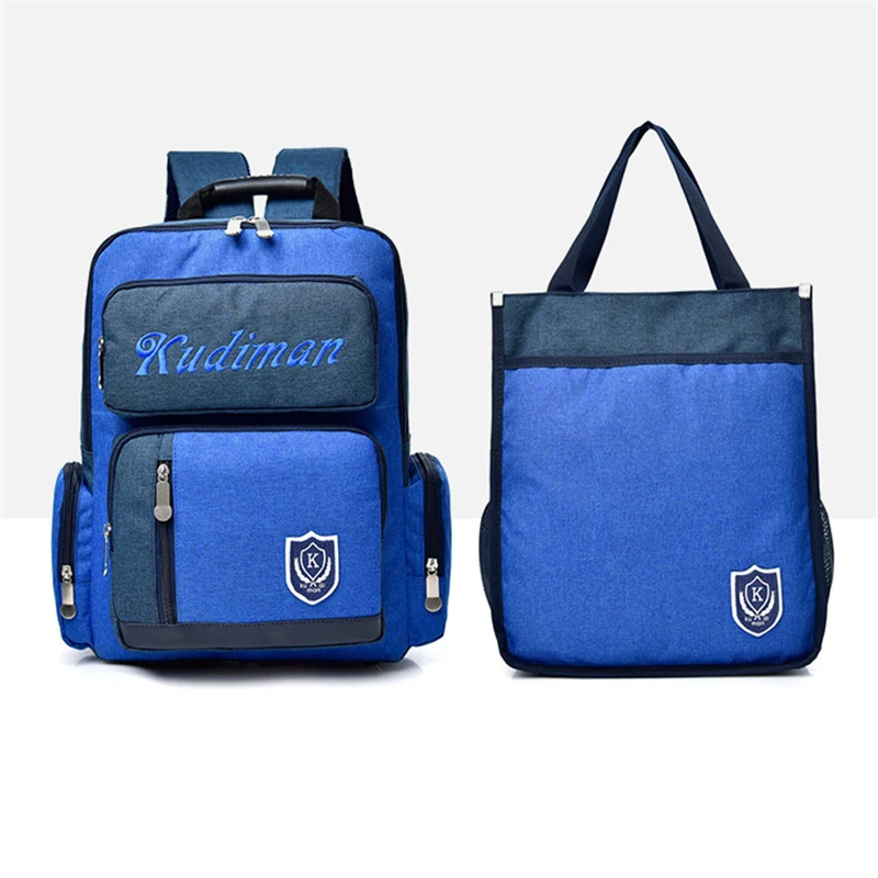 Korean fashion nylon backpack  Lightweight orthopedic 2pcs/set combination school bags for teen boys and girls Casual backpacks