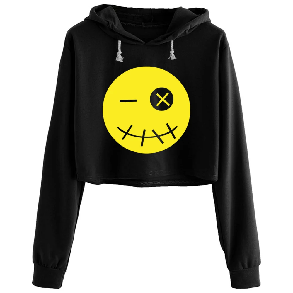 

Укороченные толстовки Pastel Grunge, Женский эстетический Kpop-пуловер в стиле эмо для девушек в Корейском стиле