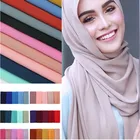 Женский шифоновый шарф с пузырьками, 60 цветов, хиджаб, мусульманские хиджабы, шарфы, шаль на голову, малазийский хиджаб, шаль на голову