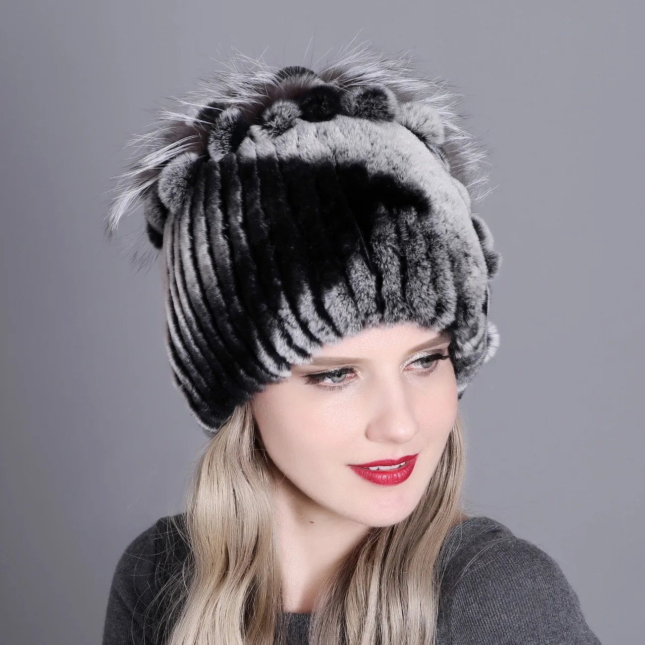 Зимняя женская Лыжная шапка лидер продаж стильная модная Кожаная из русской