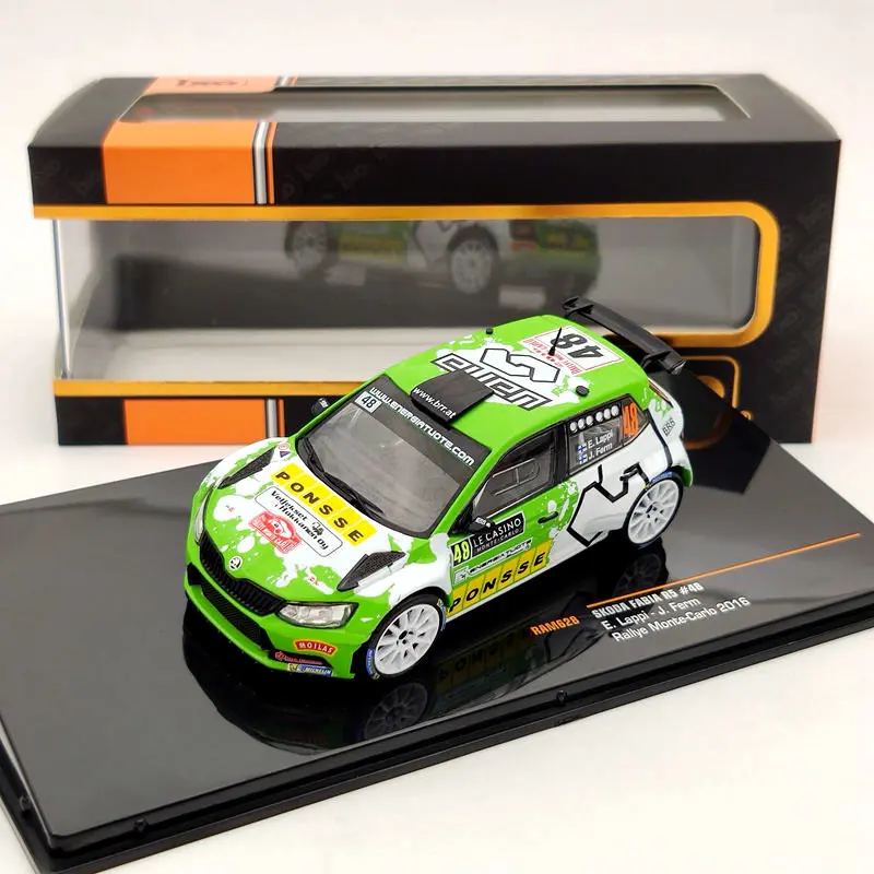 Модель автомобиля Diecast 1:43 IXO для Skoda Fabia R5 #48 Rally Monte Carlo 2016 RAM628 коллекция