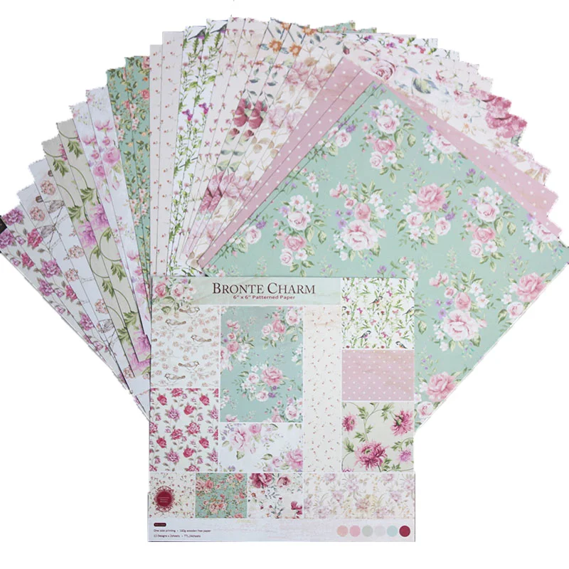 

Scrapbooking Craft Paper Pack 6 Inch Mixed Colors DIY Album Background Paper