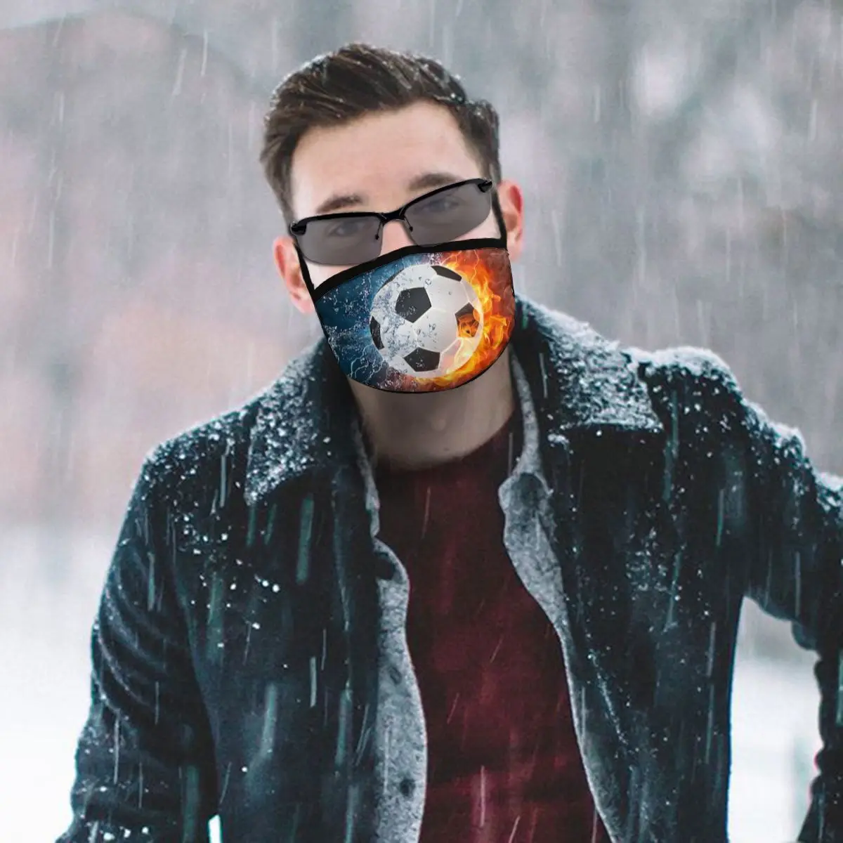 

football Pattern Cotton Thin Personality Mask Men Women Dustproof Earloop Face Mouth Mask Breathable New Arrival Kids Adult