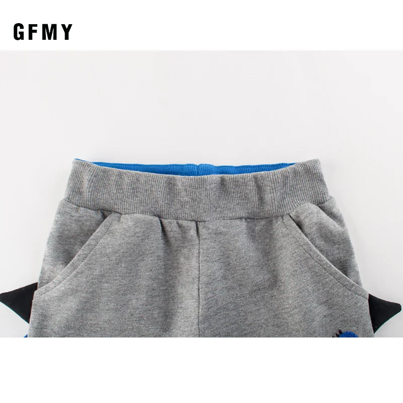 GFMY 2019 спортивные штаны Новые вышитые карманы с динозавром однотонные длинные для