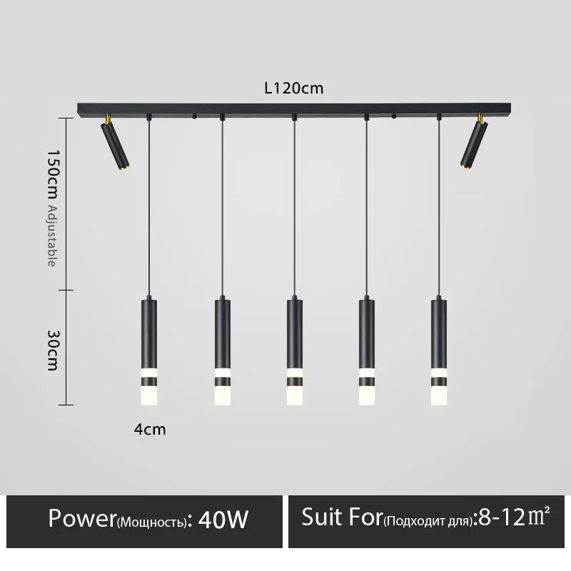 

Люстра для столовой с тремя светодиодами, простой современный светильник для кассового аппарата, обеденный стол с прожектором в скандинавском минималистском стиле